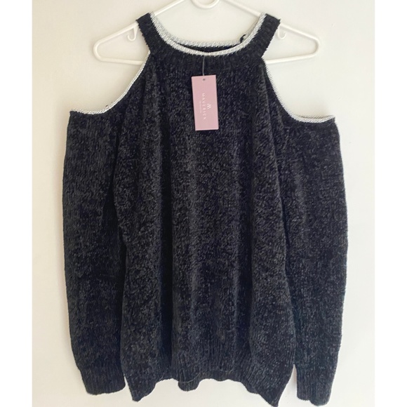 NWT Maverick The Collection Women's Open Shoulder Teddy Plush Sweater [US 1X] - Picture 5 of 14